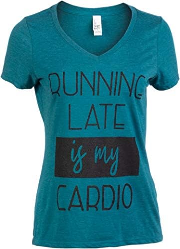 Correndo tarde é o meu cardio | Disso engraçado para treino sarcástico Mom piada de camiseta feminina