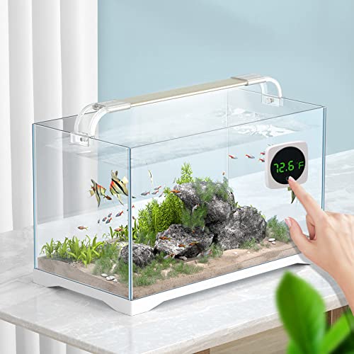 Termômetro de aquário Digital, Termômetro de peixe Termômetro preciso Exibição de LED para ± 0,9 ° F Termômetro