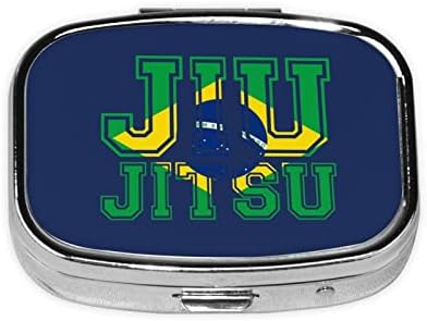 Jiu JiU Jitsu Mini Caixa de comprimidos Caixa de compras de metal Organizador Viagem Caixa de