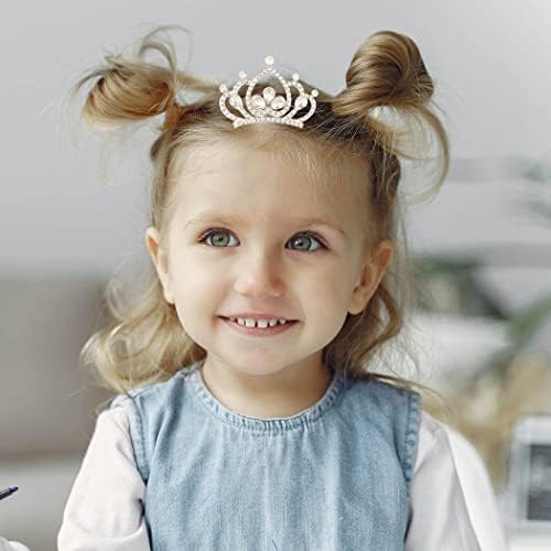 Yean Princess Crown Comb Mini Crystal Tiara Hair Comb Silver Rhinestone Tiara Birthday Party Favors Decorações