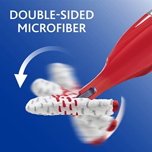 O-Cedar Promist Max Microfiber Spray MOP com 4 recargas extras, vermelho