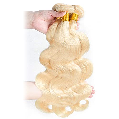 613 Bundles loiros ondas corporais pêlos de cabelo humano mel loiro pacote para o cabelo virgem brasileiro Remy