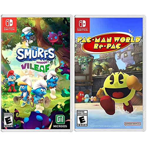 The Smurfs: Mission Vileaf - Standard Edition & Pac -Man World Re -Pac - Nintendo Switch