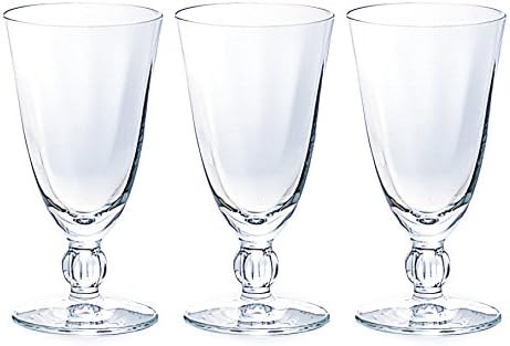 Aderia L-6250 Copo de vidro, copo, patine, vidro molle, 5,0 fl oz, conjunto de 3, vidro buffet, feito no Japão
