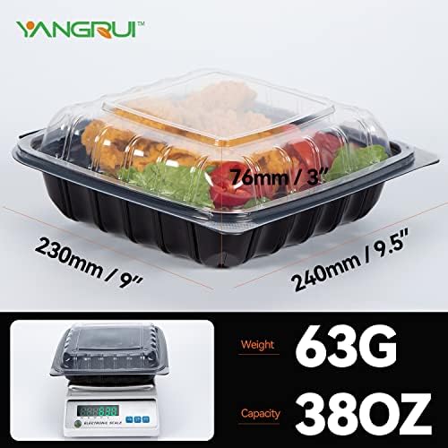 Yangrui retira recipientes, grande capacidade de 45 pacote de 9,5 polegadas de 38 oz bpa anti-capa