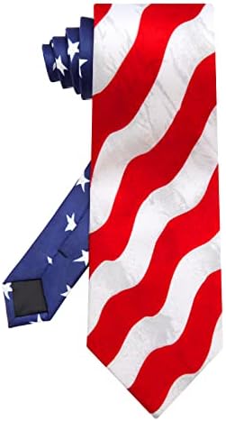 Junmeisi Men's American Flag Ties 3,27 Ctuca de bandeira dos EUA para homens