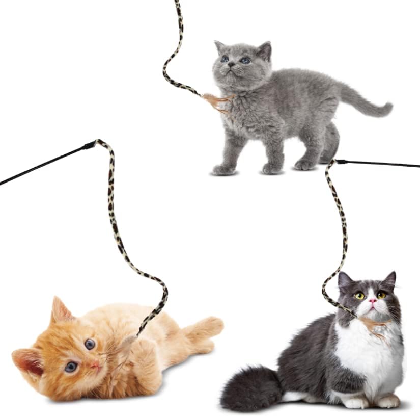 Brinquedos de gato Yocvikey, brinquedo de gatinho com túnel de gato arco -íris dobrável, brinquedo de gato