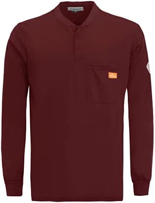 Titicaca FR Shirts for Men 5,5 oz de peso leve para camisas Henley resistentes à chama de verão