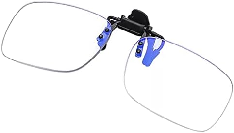 Uxzdx -luz clipe de óculos de leitura girar para cima e para baixo Luz de vidro sem moldura e fácil de