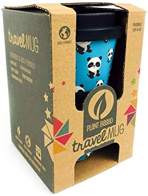 Tinymills Cute Baby Panda Travel Caneca - Eco -amigável reutilizável fibra de fibra de fibra de fibra