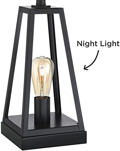 Franklin Iron Works Kacey Lampões de mesa modernos 25 1/4 de altura de 2 com carregamento USB Porto Nightlight