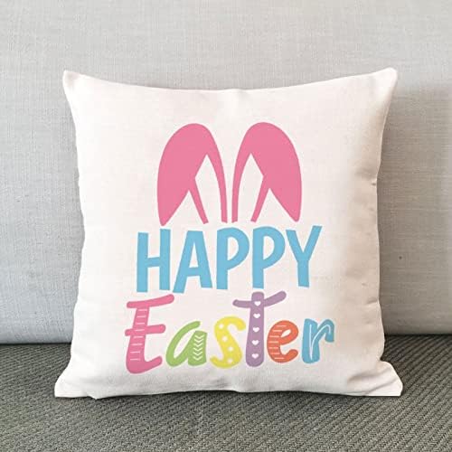 Feliz travesseiro de travesseiro da Páscoa da Páscoa colorida travesseiro de coelho, decoração de