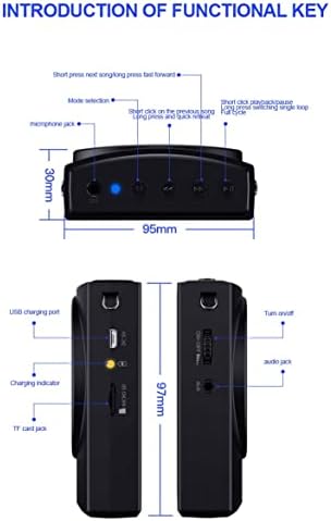 DLOETT MEGAPHONE AMPLIFICADOR DE VOZ PORTÁVEL Mini Alto -falante com Wired Booster Speaker para Tour