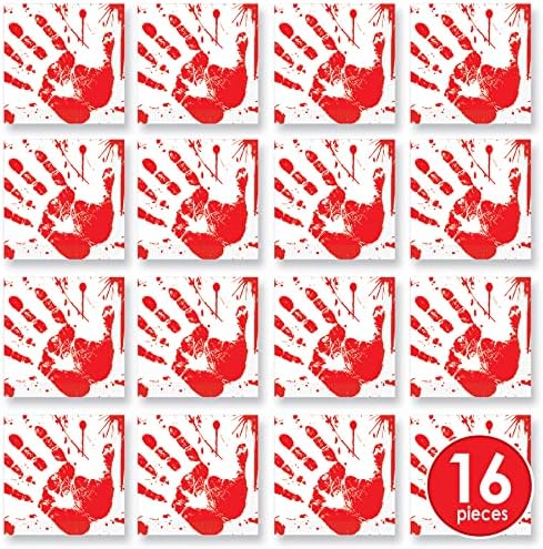 Beistle Bloody Handprints Almoço guardanapos, tamanho único, vermelho/branco