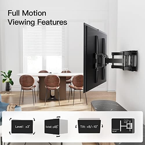 Montagem da parede da TV Pipishell para TVs de 26 a 65 polegadas Max Vesa 400x400mm mantém até 99 libras;
