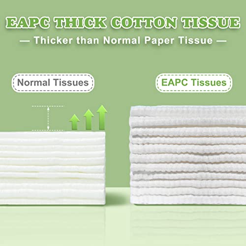 Tecido de algodão EAPC, tecidos de face de algodão macio atualizados, 100 lenços de algodão seco