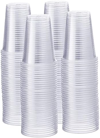 [500 pacote - 9 oz.] Copos de plástico descartáveis ​​claros - Copos de festas frias bebendo copos