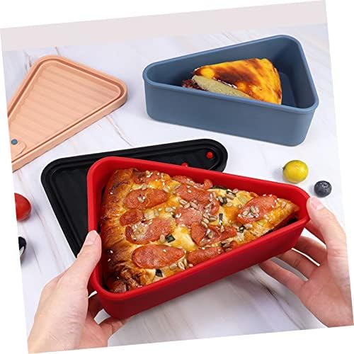 Bestonzon 4pcs Box Slice carregando pão para pizza panfão de acampamento pan tampas de contêiner