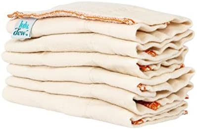 Luludew Cotton Pré-dobra fraldas de 8 bly-não branqueado-12 contagens Conjunto