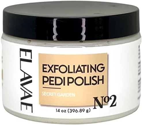 Elavae esfolia o polimento de pedi - esfoliante de 14 oz esfoliando o kit de pedicure funciona como um esfoliante de pé, lavador de pé