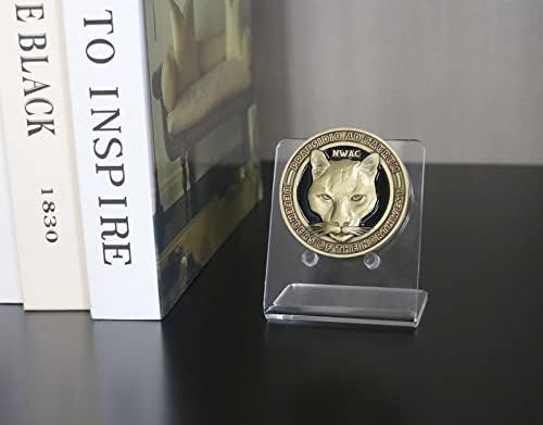Clear Challenge Coin Display Stand acrílico Militar Coin Holder