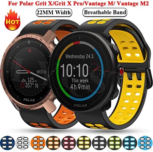 Soumix Soft Silicone Bracelet tiras para Polar Vantage M2 Smart Watch Band Polar Grit X/Pro/Vantage