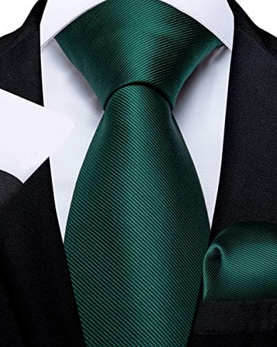 DiBangu Solid Tie Sold's Silk Tie Benkerchiele