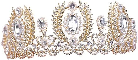 Wekicici barroco vintage shinestone cristal rainha tiara princesa concurso coroa de casamento