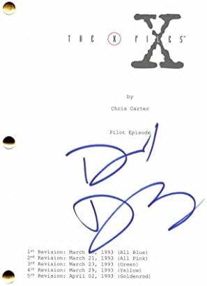 David Duchovny assinou autógrafo The X -Files Full Pilot Script - FOX MULDER COSTARRING: Gillian Anderson &