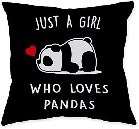 Apenas uma garota que adora travesseiro de pandas, decore o quarto da sala de estar em casa, dormitório