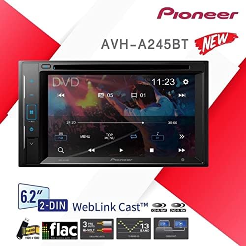 Pioneiro AVH-A215BT Multimídia AV Receptor de carro CD/DVD/USB Player AVH-A215BT DUBLE DIN 6.2 Crega