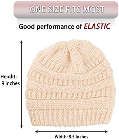 Gorro de malha de inverno para mulheres cetim alinhado a cabo grossa tampa grossa masculina macia chapéu quente