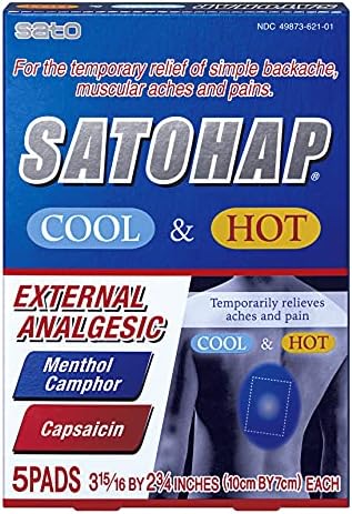 SatoHap Cool & Hot Externo analgésico, 5 contagem