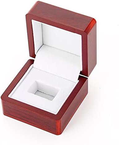 Caixa de anel, caixa de anel de madeira natural, quadro de anel de madeira tripla para casamento - caixa de