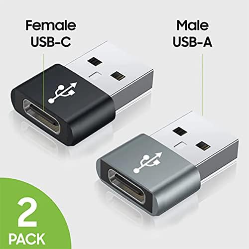 Usb-C fêmea para USB Adaptador rápido compatível com seu Sirin Solarin for Charger, Sync, dispositivos OTG