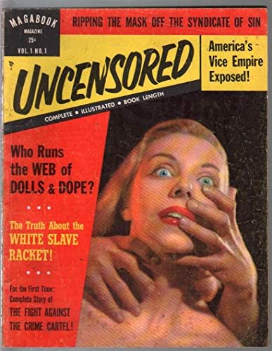 Magabook Magazine-Incensored-1 6/1953-1ª edição de escravo-dope-dope-VG
