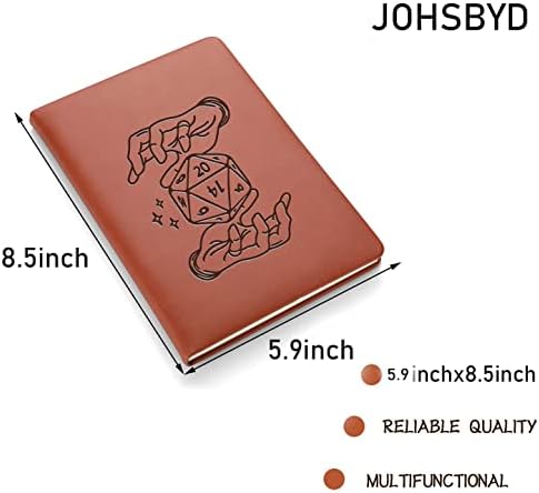 Johsbyd Dungeon Master Leather Notebook Funny DND Gifts Funny Gamer Gift GEEKS GEST DUNDERAÇÕES DUNDERAÇÕES