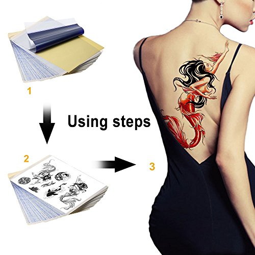 Papel para transferência de tatuagem e tatuagem estêncil papel 15 folhas rastreando papel com 4 camadas