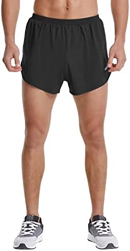 Shorts de corrida de 3 polegadas masculinos do UpoSower - shorts atléticos de secagem rápida leve