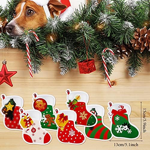 84 peças Christmas Mini recortes coloridos de meia colorida Vários