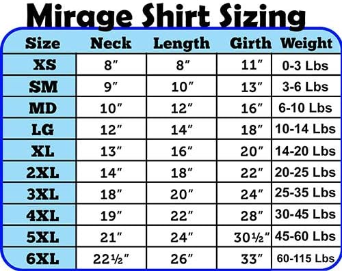 Mirage Pet Products Camisa impressa de tela do coração de 10 polegadas para animais de estimação, pequeno,