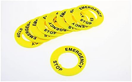 Cnhkau 20 pcs amarelo 22mm-40m'm Diâmetro interno anel de parada de emergência para interruptor