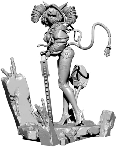 1/24 Resina Figura Modelo de ficção científica Agente de resina guerreira feminina kit de modelo sem montagem e