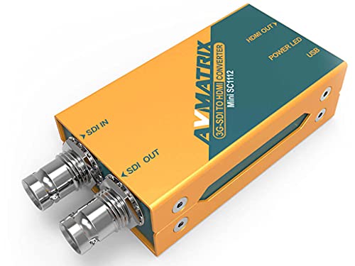 Avmatrix Minisc1112 AV Digital Premium Qualidade 1080p 3G-SDI para HDMI + Conversor de extrator