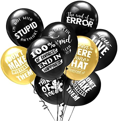 Balões de festa de divórcio - O derramamento nunca foi tão divertido - celebrar sua liberdade em grande