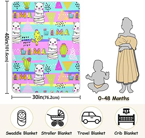 MCHiver Lama Cobertores de bebê para meninas Recebendo cobertores menina Cobertor de cobertores Cobertoras de