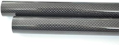 Tubo de fibra de carbono de 3k de 3k ID de superfície brilhante 17mm x od 19mm x 1000mm roll embrulhado