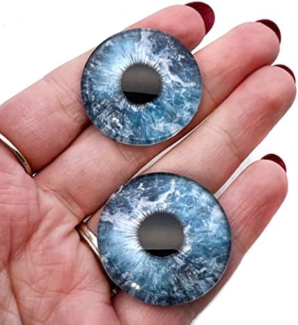 Cabochons de olho de vidro de água do oceano azul para pendente, fazendo arames embrulhados jóias artesanais