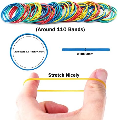 Anvin Ball Band Ball 110 em torno de elásticos de borracha 100g Bandas coloridas embalando bandas de bandas