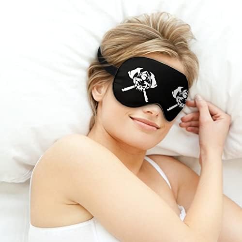 Fireman Skull Firefighter Ax máscara de olho macio de sombra eficaz Máscara de sono conforto
